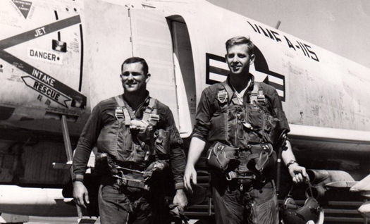 Terry Cox & Pilot returning from mission